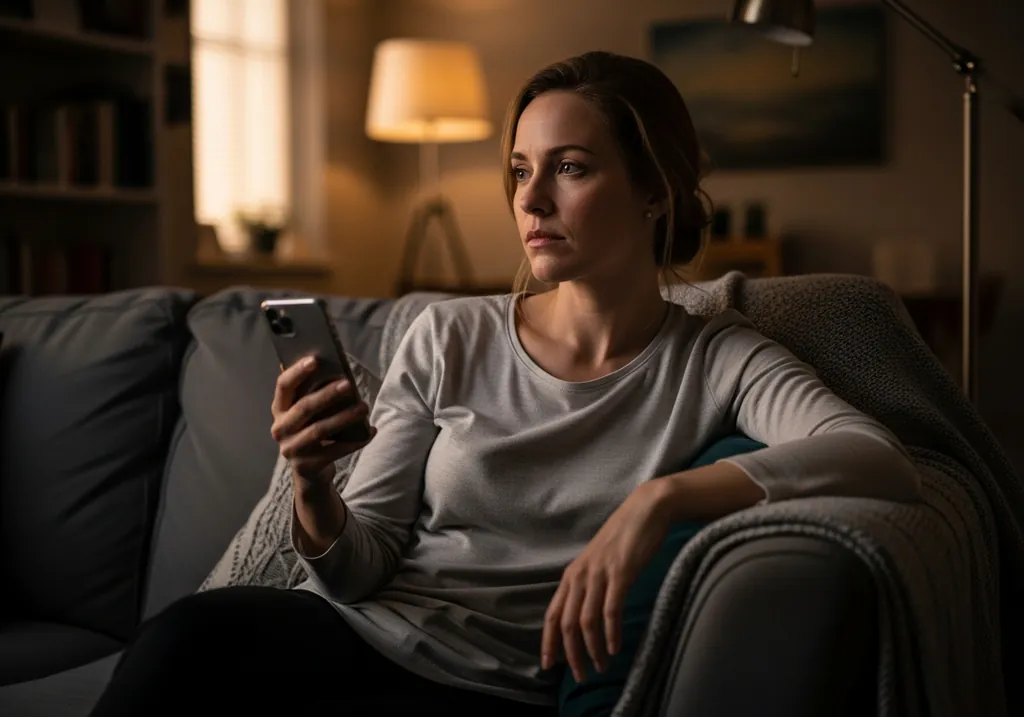 Person gripping a phone tightly — chasing losses in gambling