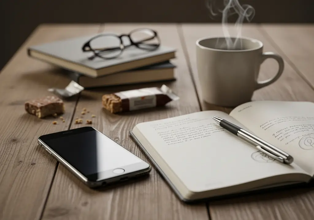 Journal and phone on a table — Client Support Guides for online gambling